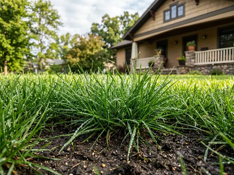 Healthy lawn watered for aeration, Detroit Lakes landscaping by Chips Clips