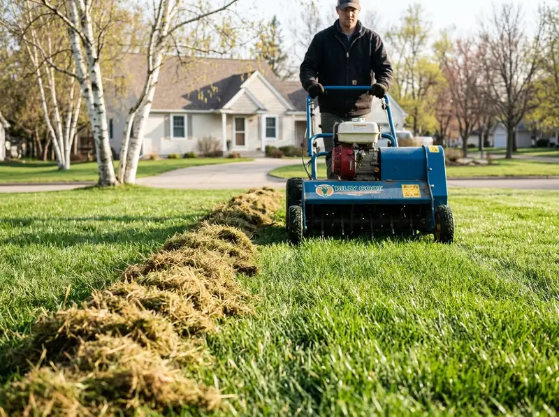 Power raking lawn service in Detroit Lakes by Chips Clips Lawncare MN Power raking lawn service in Detroit Lakes by Chips Clips Lawncare MN